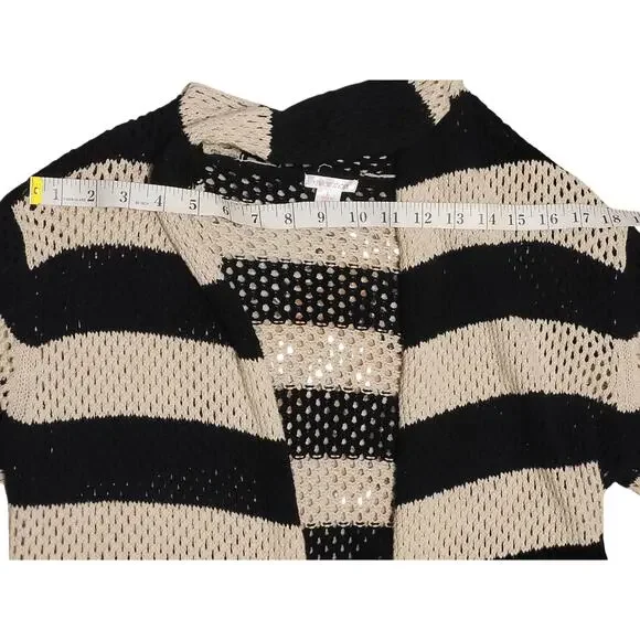 Xhilaration Womens Open-Front Knit Cardigan w short cuffed sleeves Size L EUC - Picture 5 of 10